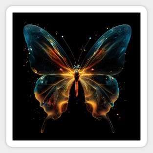 Radiowave Butterfly - Colorful & Elegant Sticker